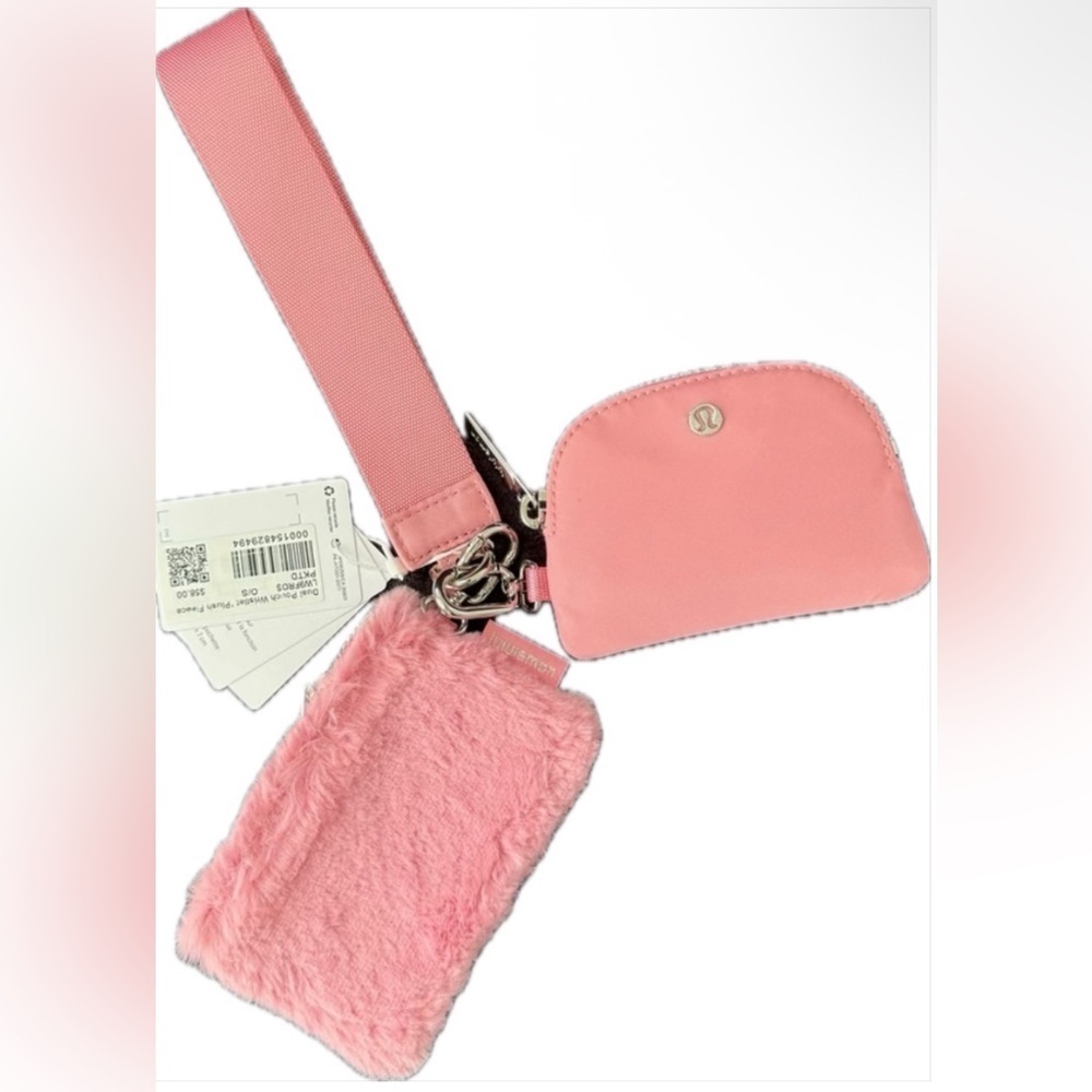 Lululemon Dual Pouch Wristlet Plush Fleece in Pink Tide - Picture 7 of 8